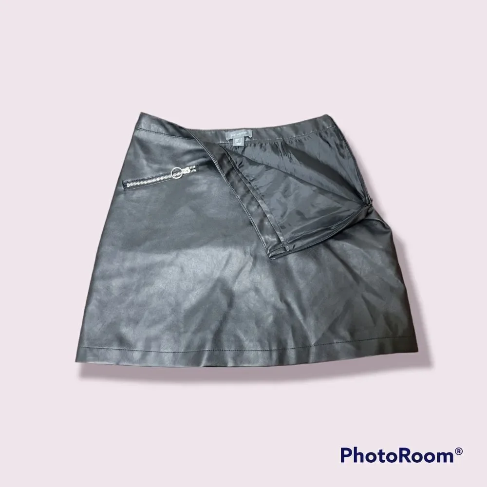 Primary Faux Leather Skirt